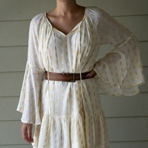 NEW Long Sleeve White Boho Dress